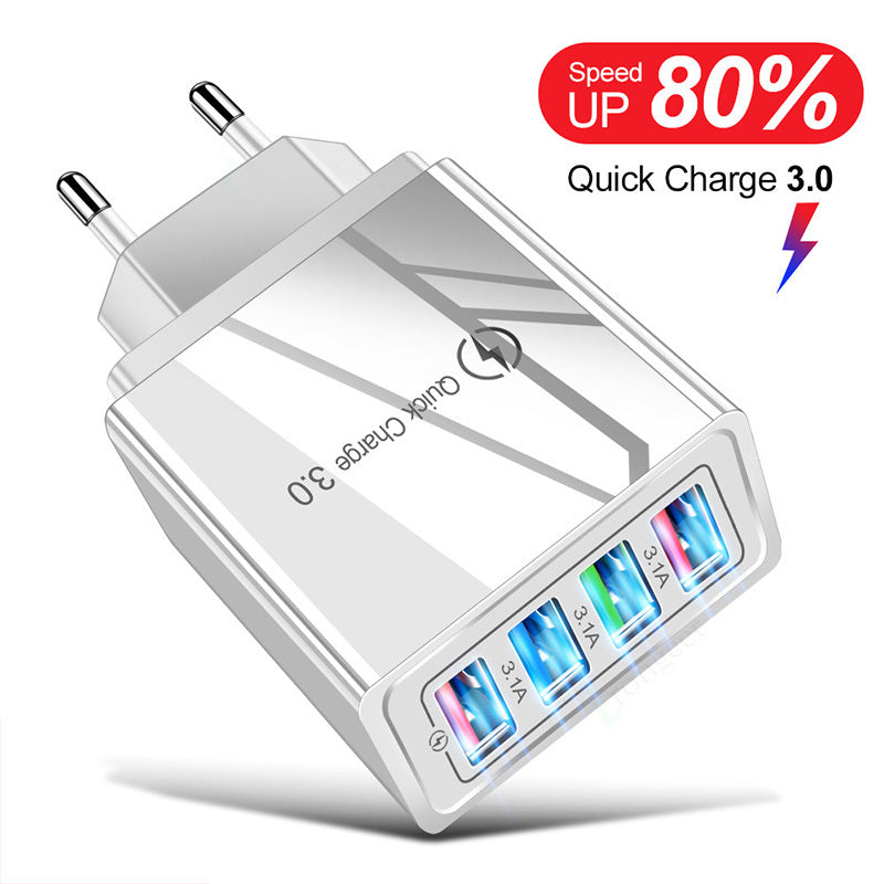 USB Charger Quick Charge 3.0 4 Phone Adapter