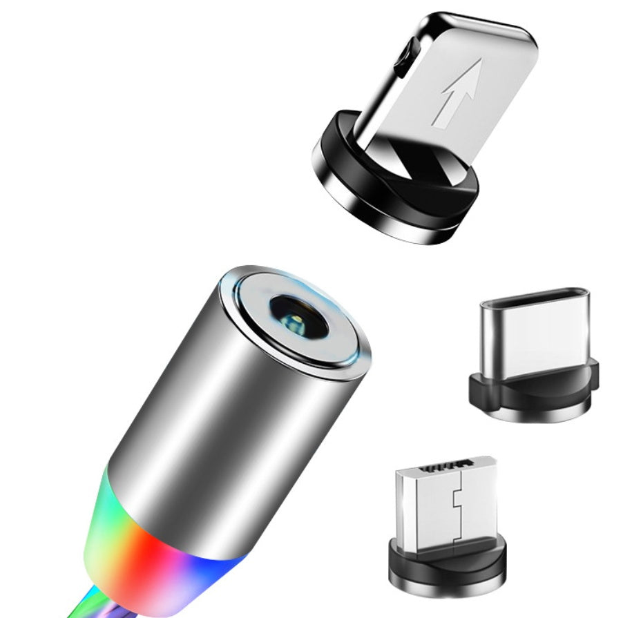 Flowing Ligh Magnetic Streamer Data Line Cable for Iphone Android Typec