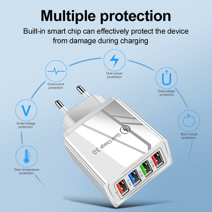 USB Charger Quick Charge 3.0 4 Phone Adapter